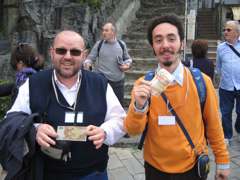 Claudio vda and Pietropole happily showing off the exchanged 50!